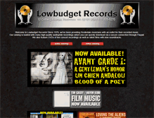 Tablet Screenshot of lowbudgetrecords.com